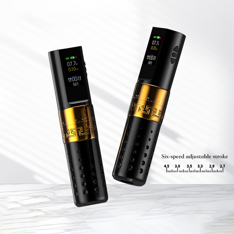 TTP Wireless Tattoo Pen Machine Adjustable Stroke Color Screen