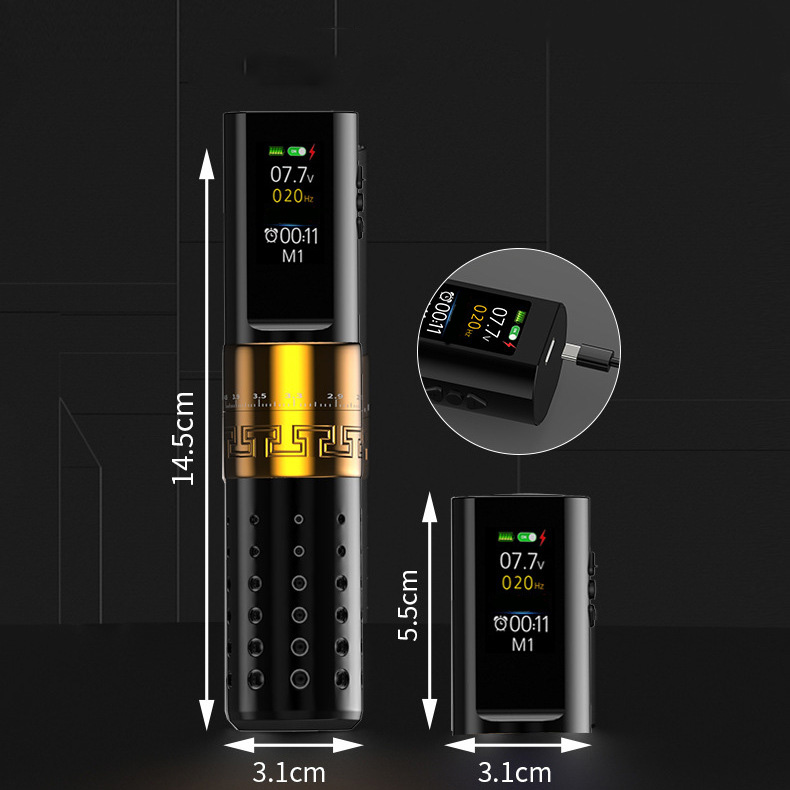 TTP Wireless Tattoo Pen Machine Adjustable Stroke Color Screen - view 4