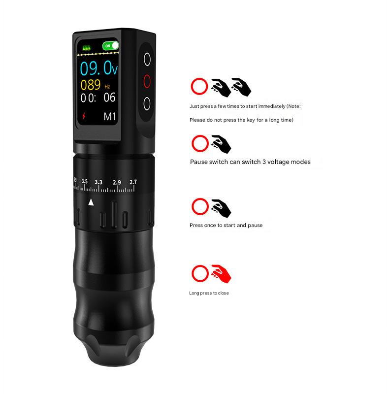 TTP 7 Stroke Adjustable Wireless Tattoo Machine Dual Batteries - view 11