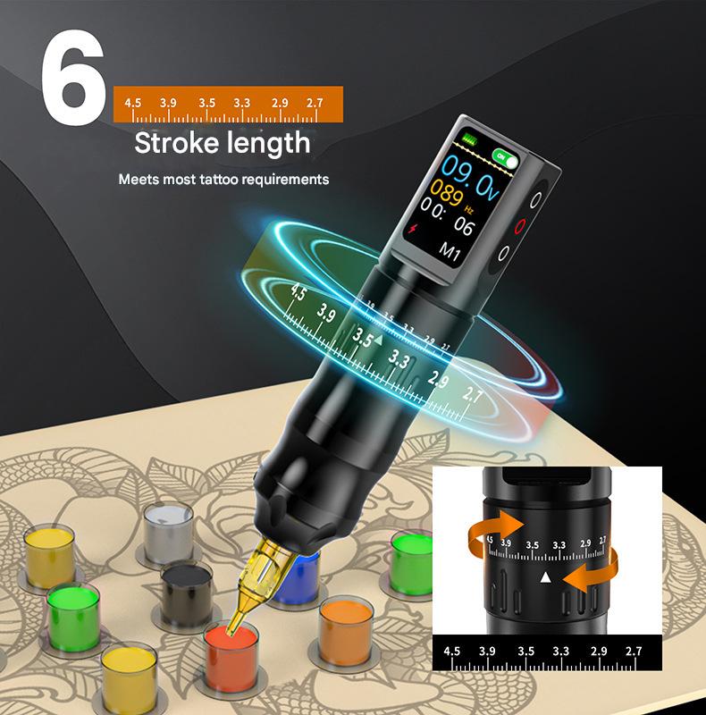 TTP 7 Stroke Adjustable Wireless Tattoo Machine Dual Batteries - view 3