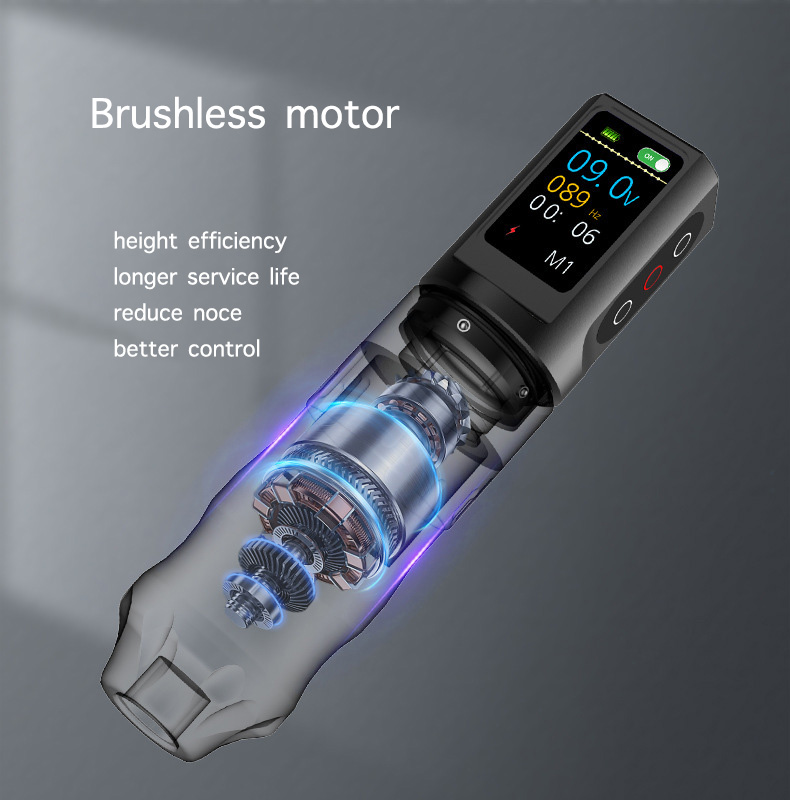 TTP 7 Stroke Adjustable Wireless Tattoo Machine Dual Batteries - view 5