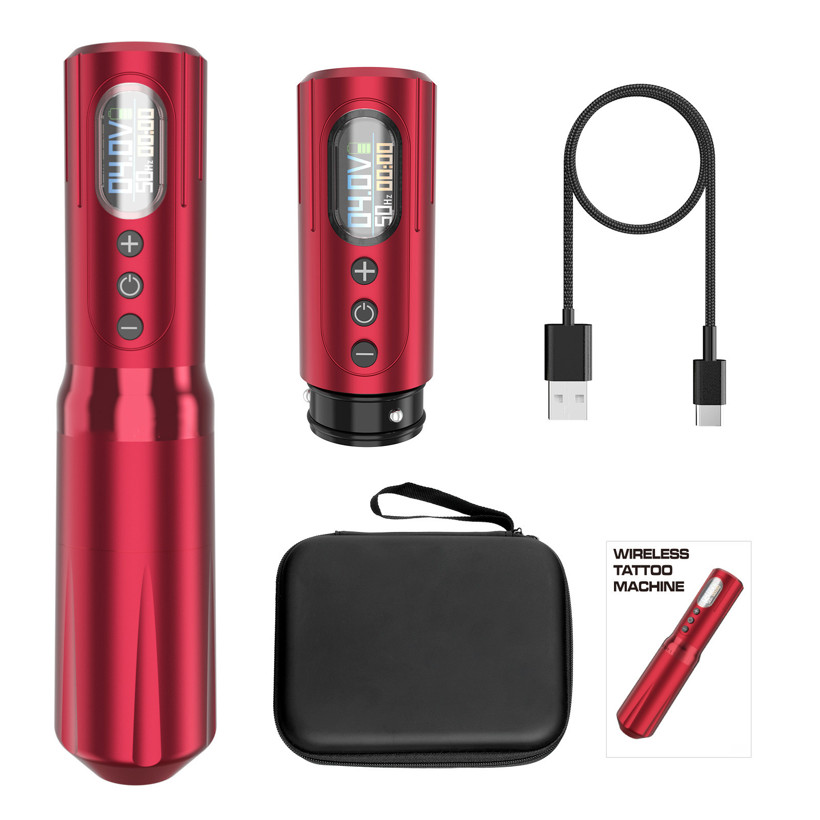 TTP Adjustable Stroke Wireless Tattoo Machine Dual Batteries - view 2
