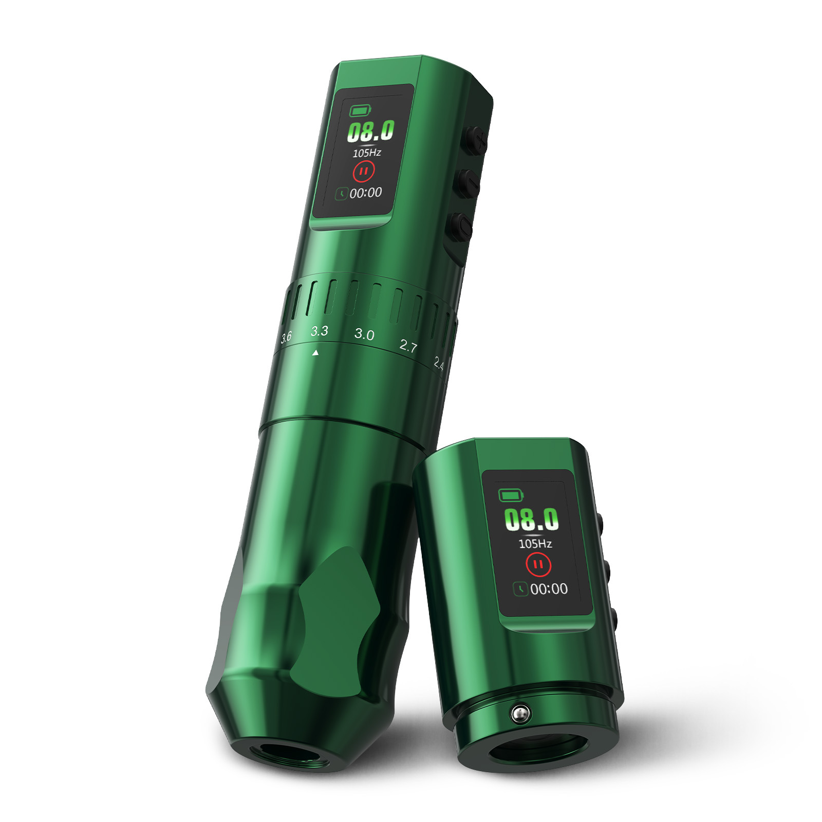 TTP Adjustable Stroke Wireless Tattoo Machine Dual Batteries