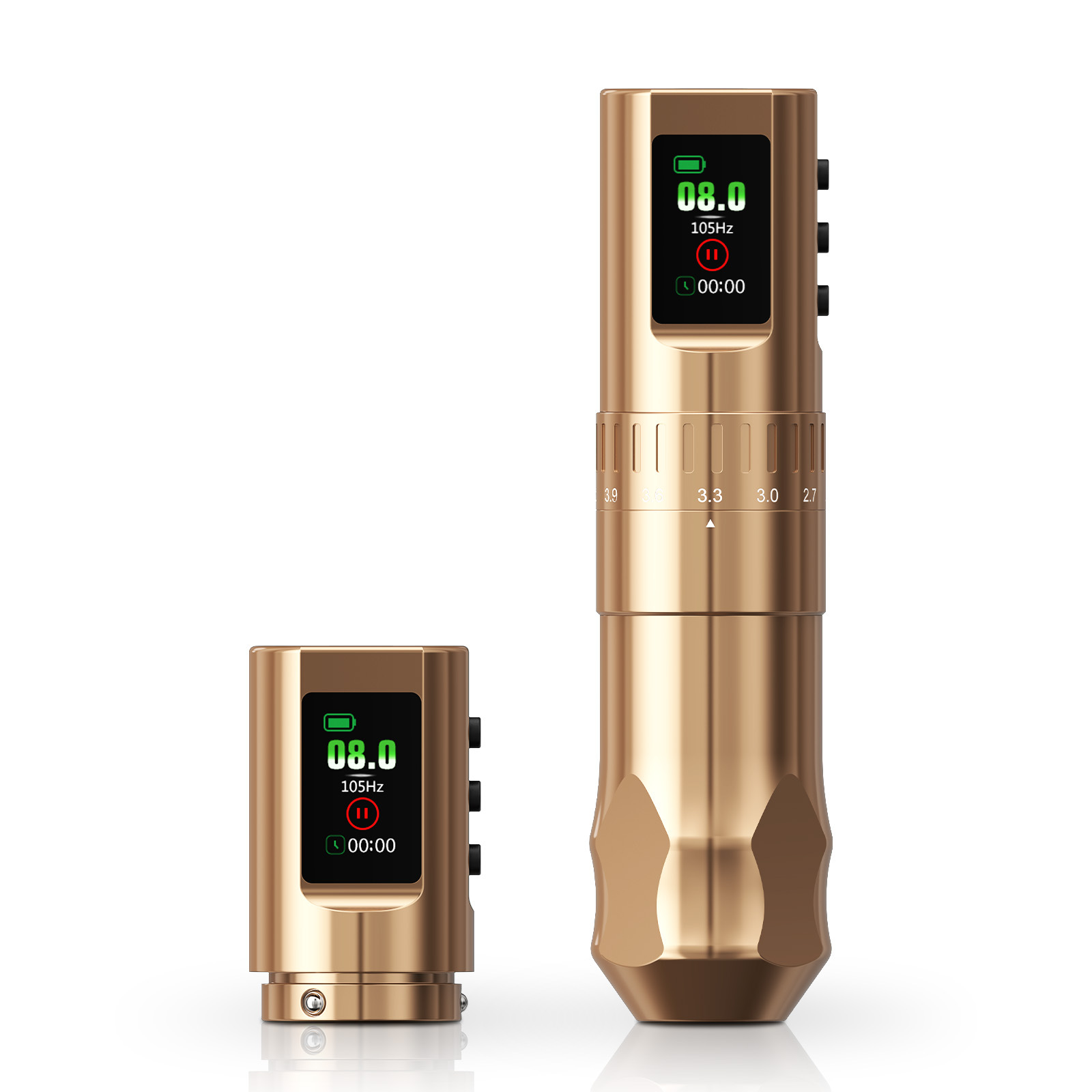 TTP Adjustable Stroke Wireless Tattoo Machine Dual Batteries - view 3
