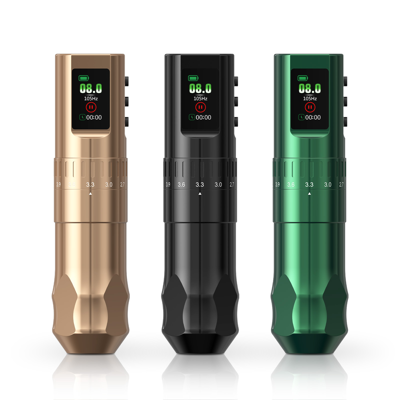 TTP Adjustable Stroke Wireless Tattoo Machine Dual Batteries - view 2