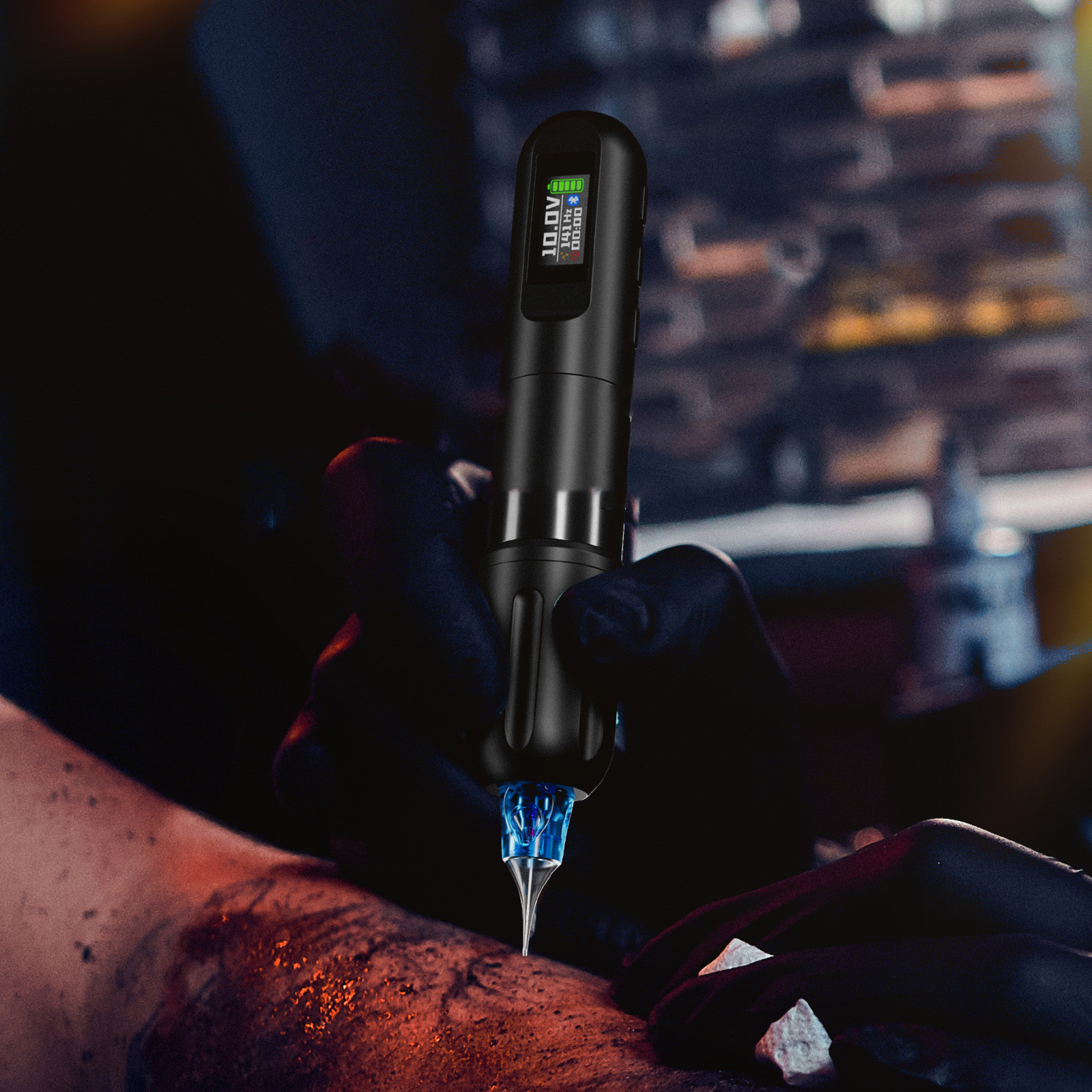 TTP Adjustable Stroke Wireless Tattoo Machine Dual Batteries - view 2