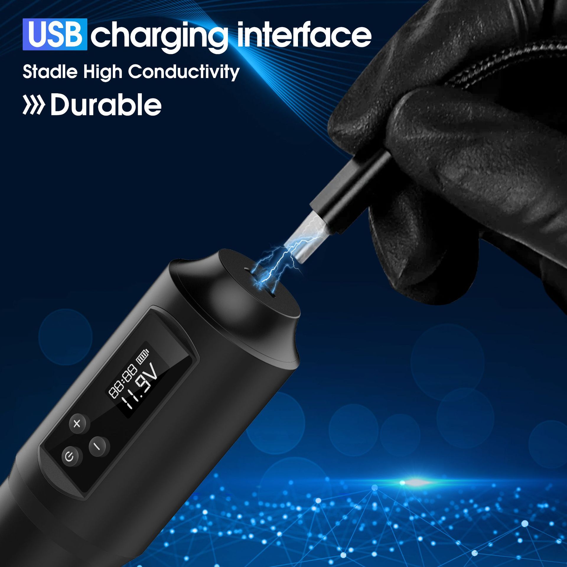 TTP Tattoo Pen Machine Wireless Adjustable Stroke Digital Display - view 5