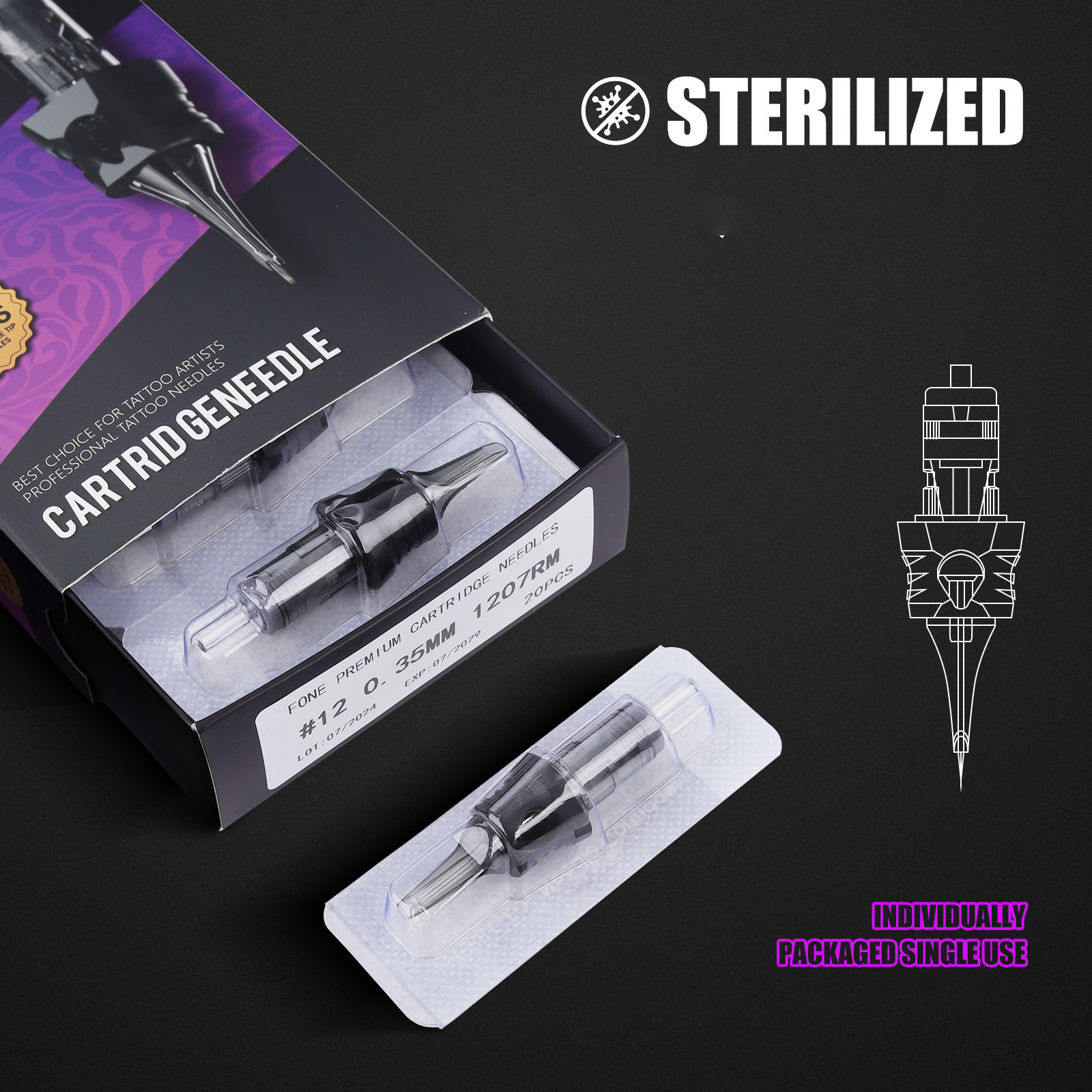 TTP High Quality Tattoo Needle Cartridges Multiple Cartridges 20PCS/BOX - view 6
