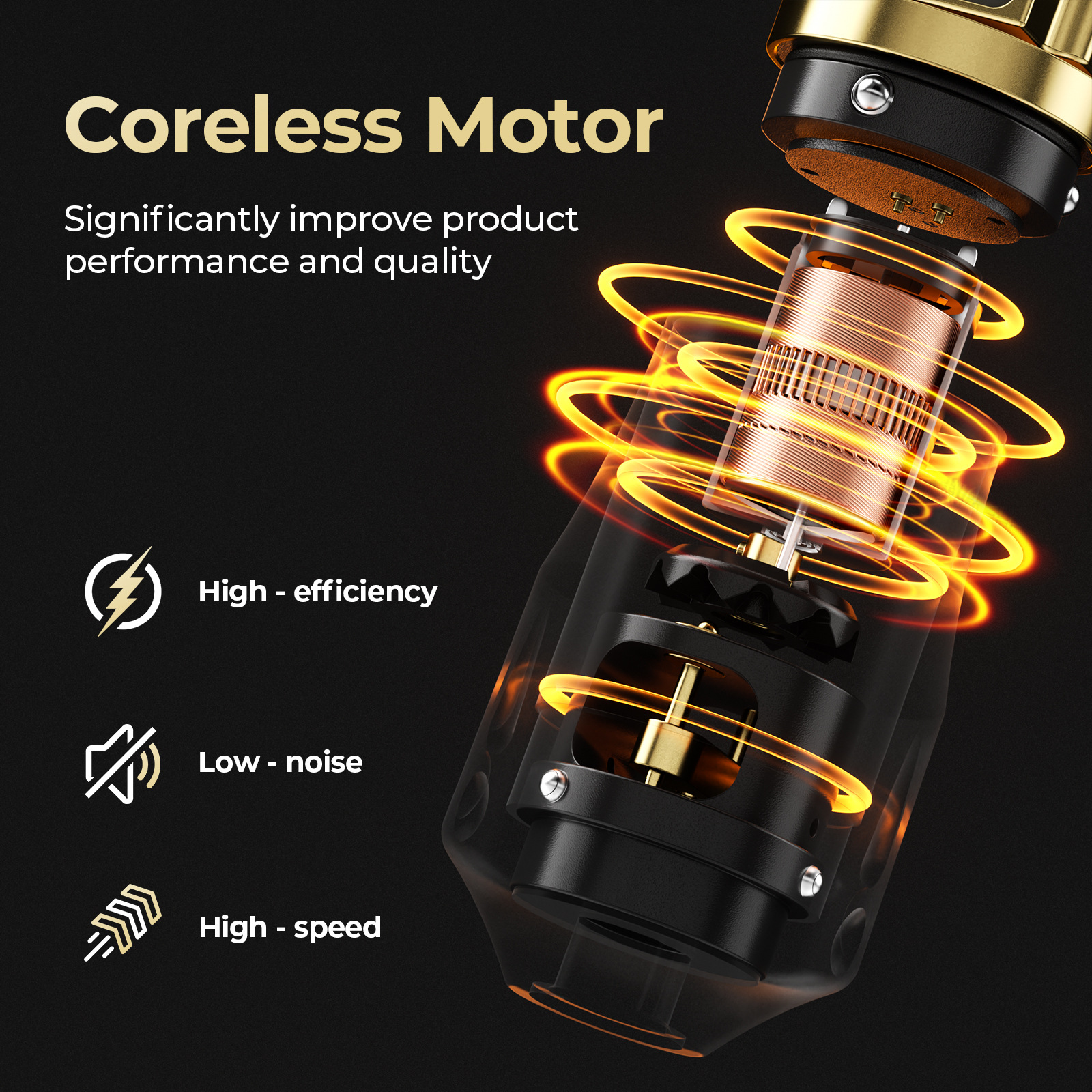 TTP  Wireless Tattoo Machine 7 Stroke Adjustable Dual Battery - 10